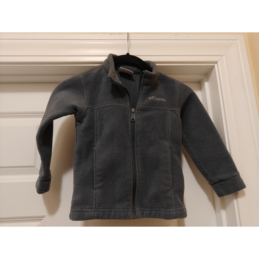 Columbia Kids Gray Steens Mountain Full Zip Fleece Jacket 4T XD6012 Charcoal